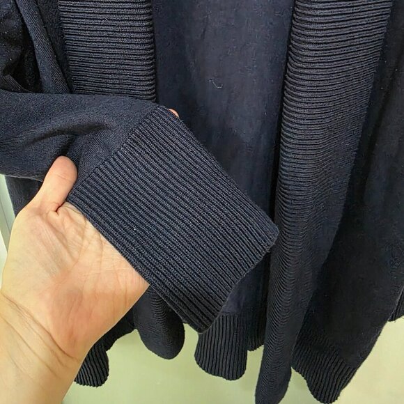 Charter Club Open Front Sweater Cardigan – Women’s Plus 2X Navy Blue - Picture 6 of 8